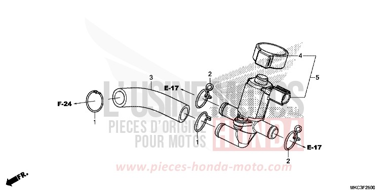 AIR INJECTION VALVE for Gold Wing CANDY ARDENT RED (R367) from 2018